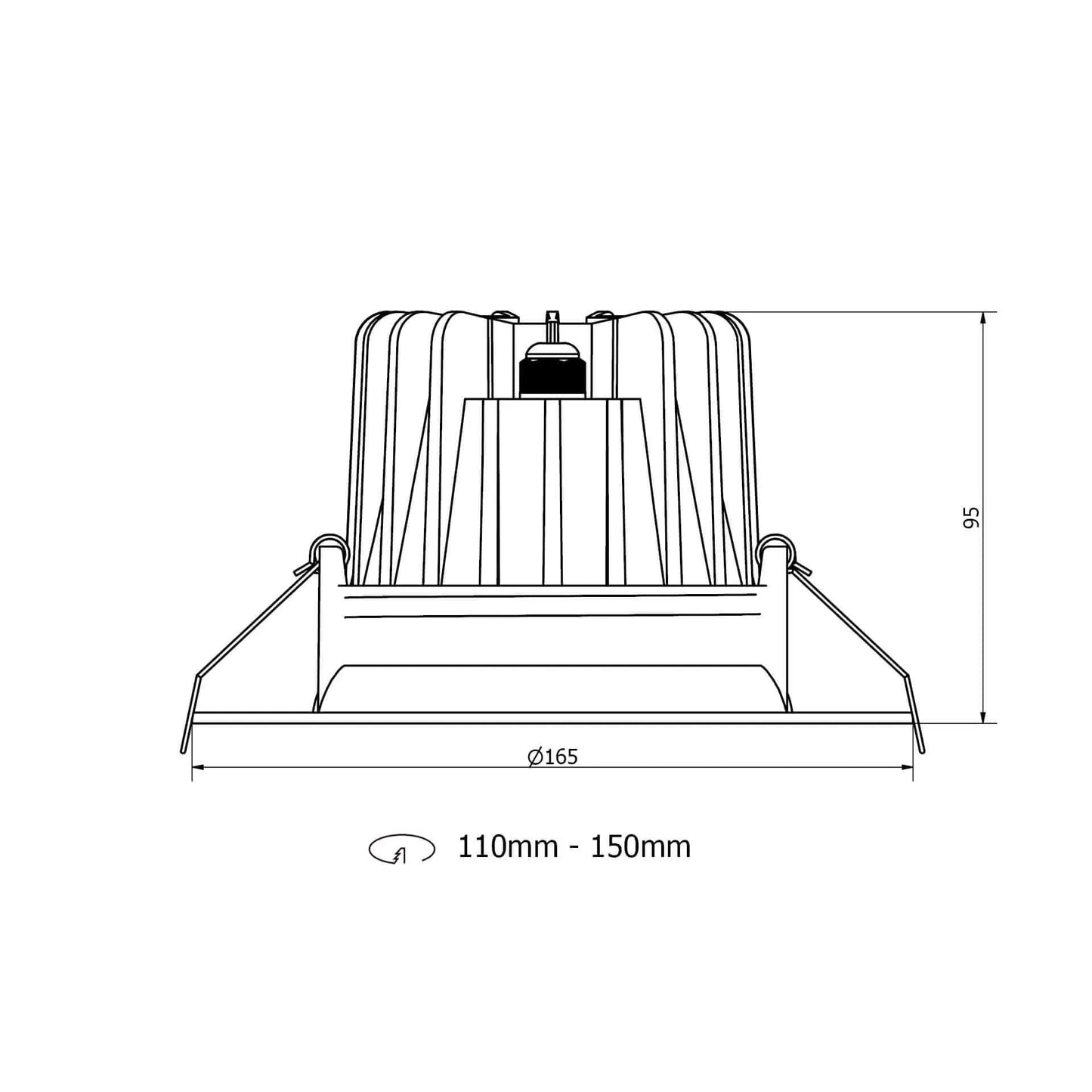 Recessed spotlight DONAR S HE - white
