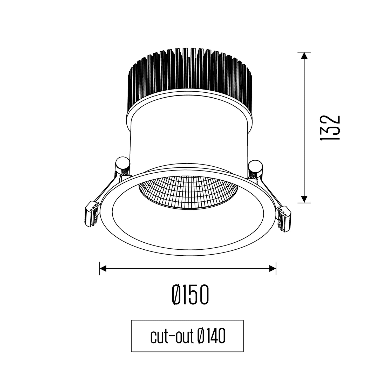 LED Inbouwspot 31W Wit – CIMBRI HE High Efficiency