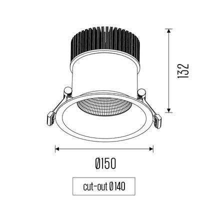 LED Inbouwspot 31W Wit – CIMBRI HE High Efficiency