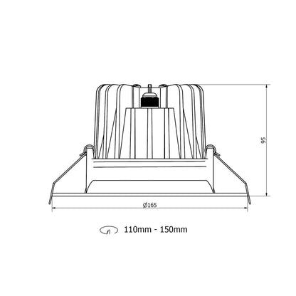 Recessed spotlight DONAR S HE - white