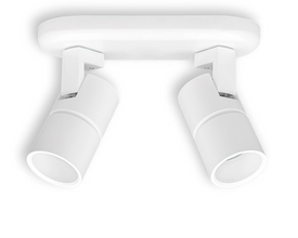 TUBY DUO wit - dubbele opbouwspot GU10