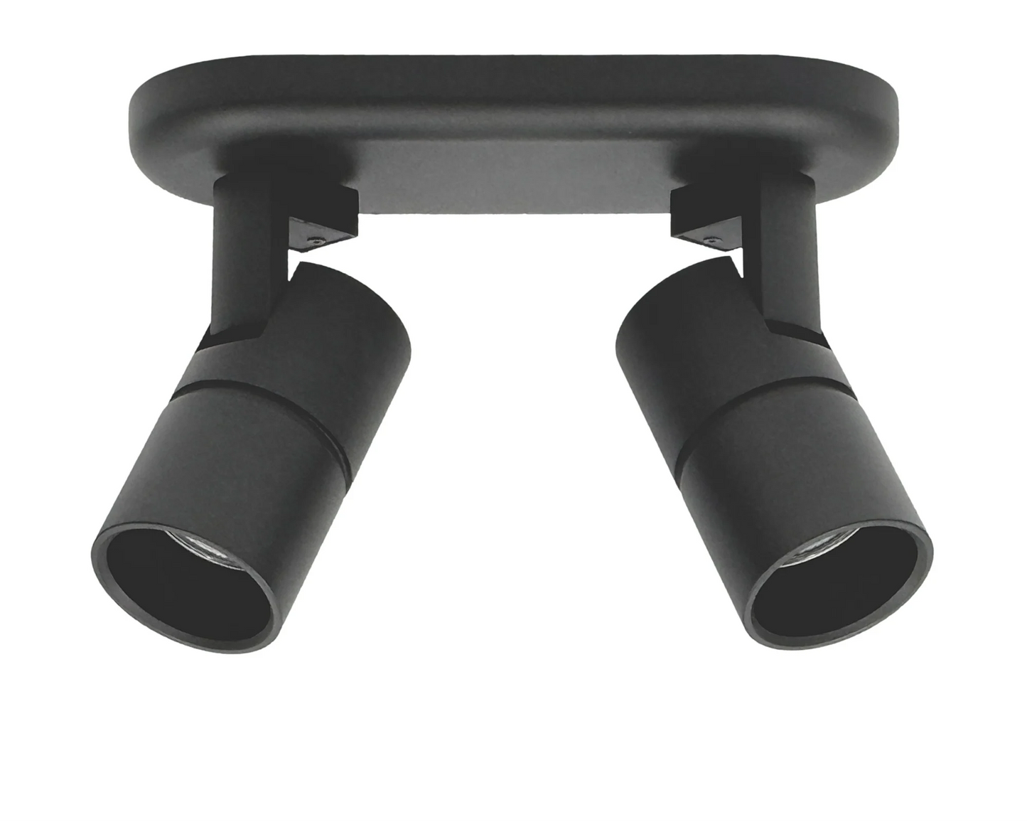 TUBY DUO black - double surface-mounted spotlight GU10