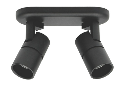TUBY DUO black - double surface-mounted spotlight GU10