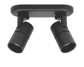 TUBY DUO zwart - dubbele opbouwspot GU10