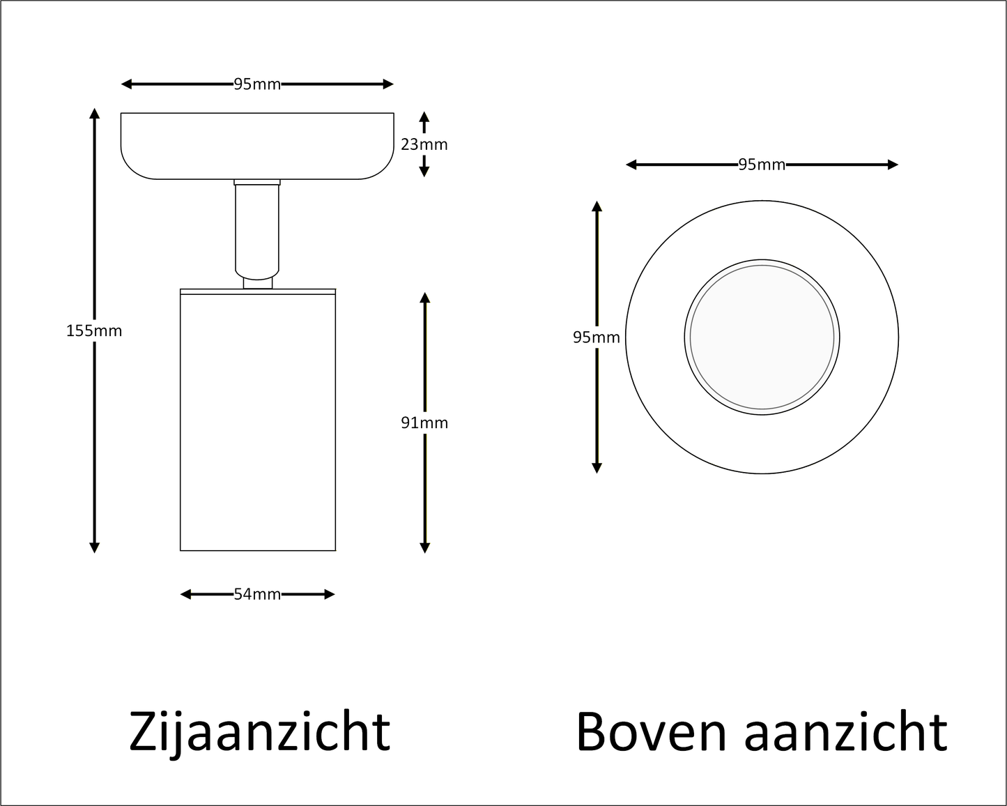 opbouwspot MODERN SOLO | GU10 | zwart