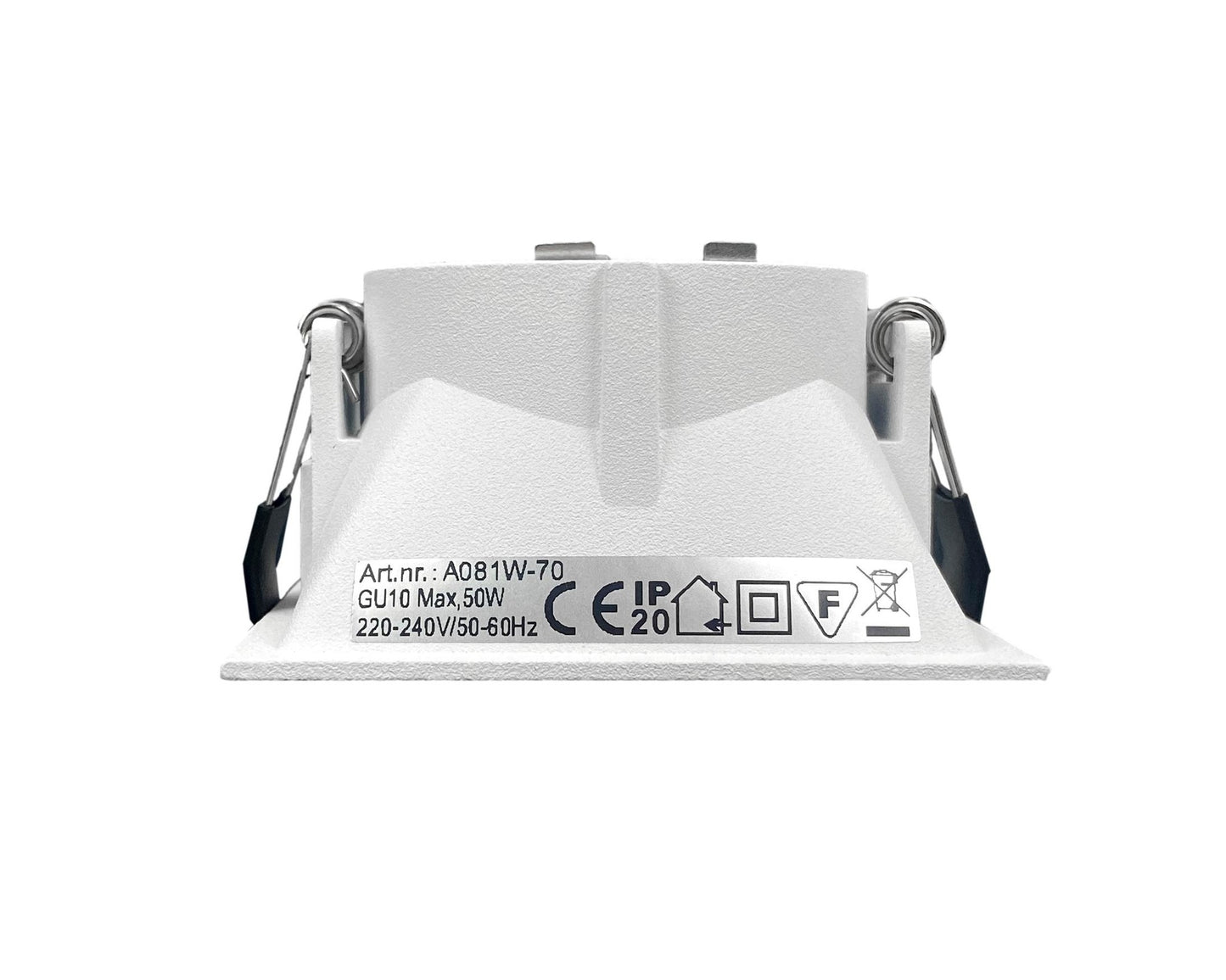 recessed spotlight SQUARE GU10 white
