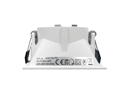 recessed spotlight SQUARE GU10 white