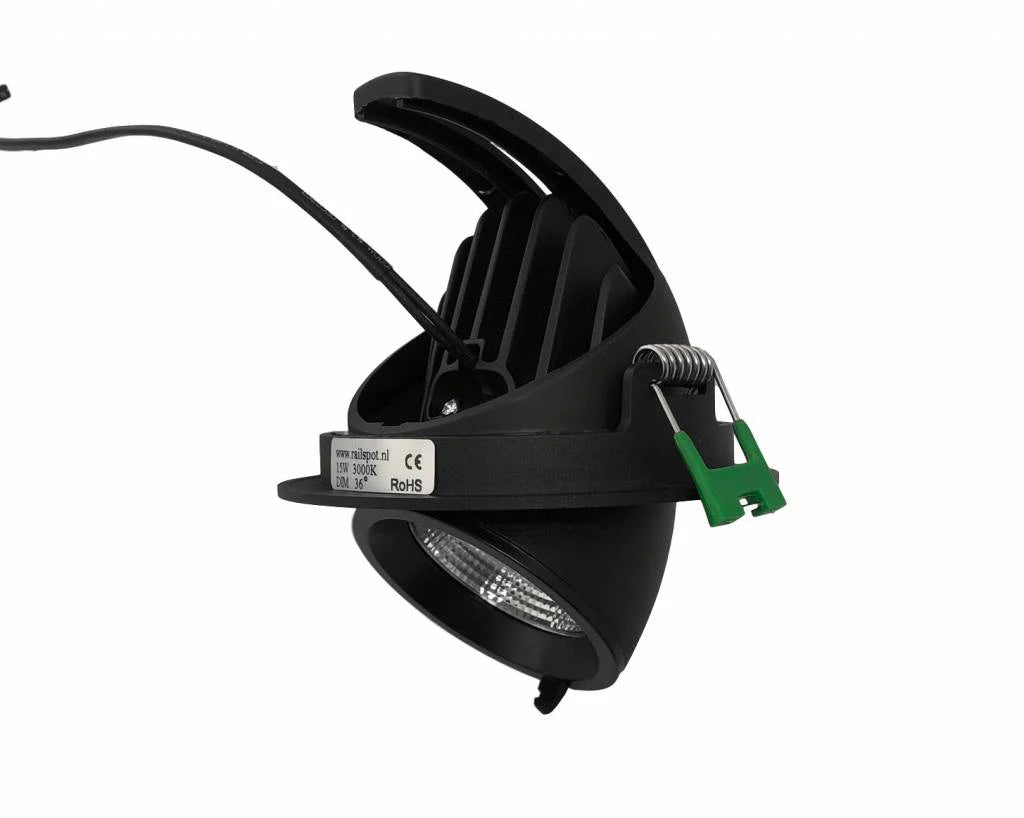 LED inbouwspot kantelbaar 15W – zwart