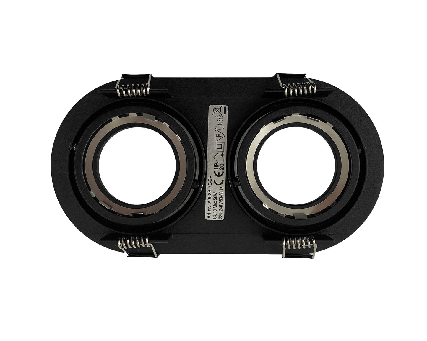 inbouwspot ESSENTIAL Dubbel GU10 zwart