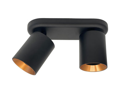 opbouwspot zwart goud GU10